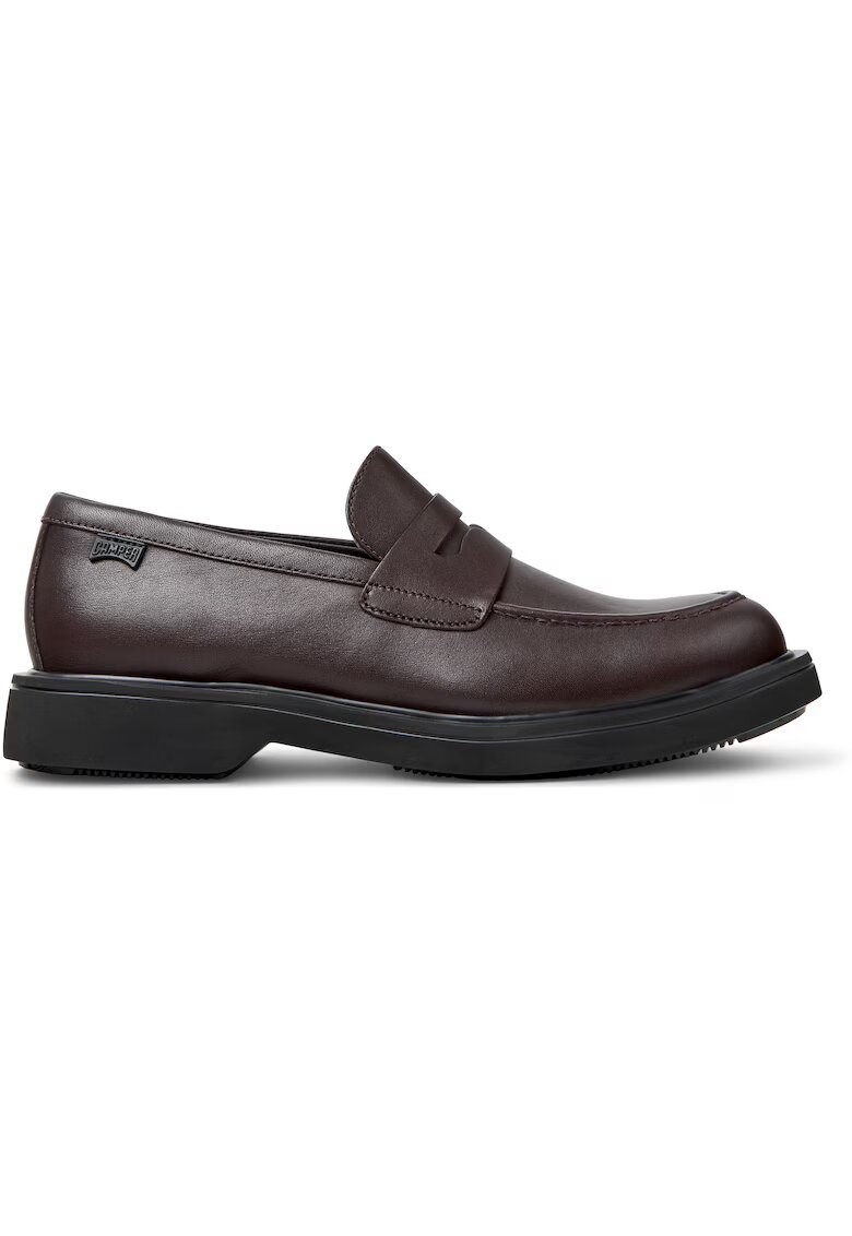 Camper Pantofi loafer de piele Norman - Maro inchis