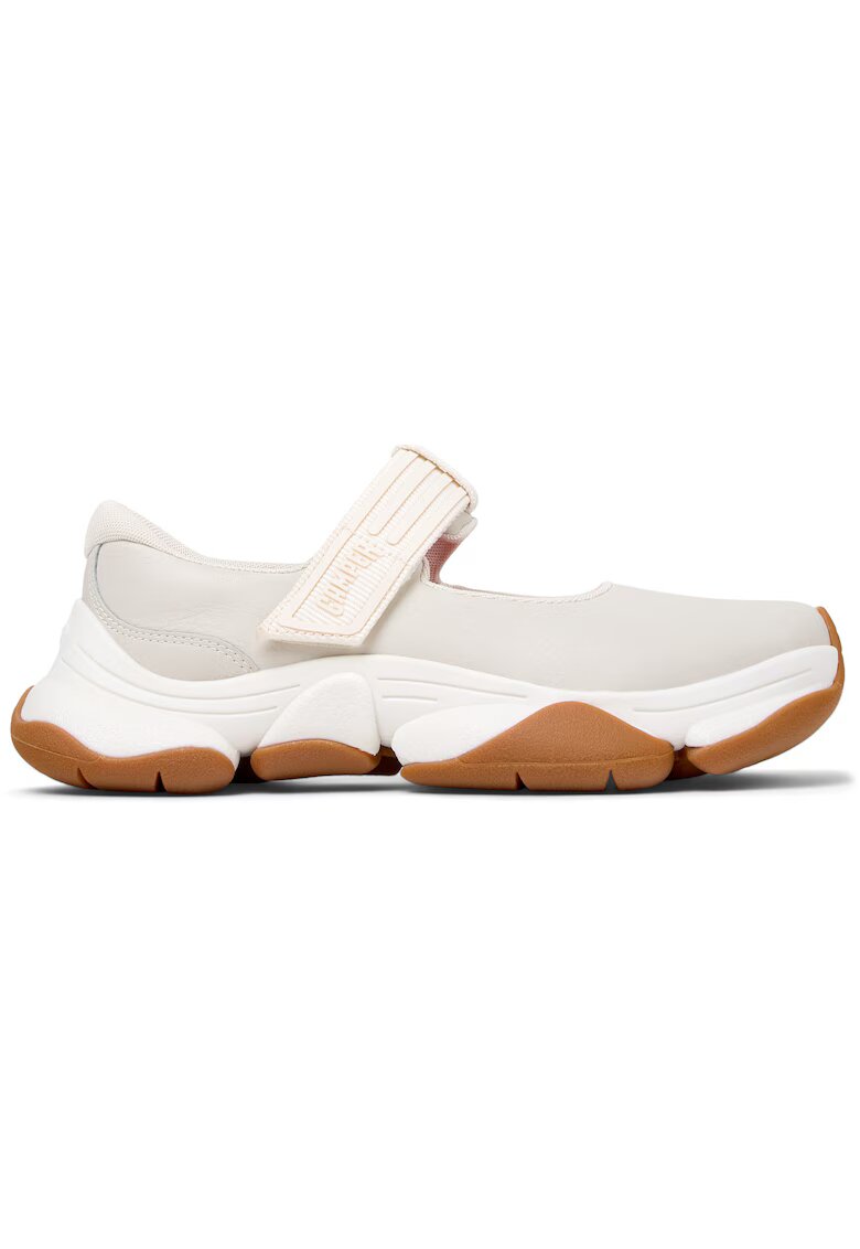 Camper Pantofi Mary Jane din piele Karst 2 - Alb murdar