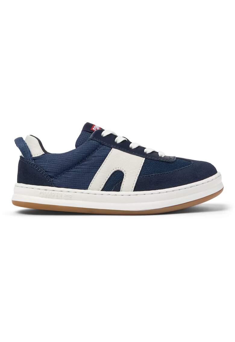 Camper Pantofi sport cu garnituri de piele si piele intoarsa Runner Four - Albastru inchis