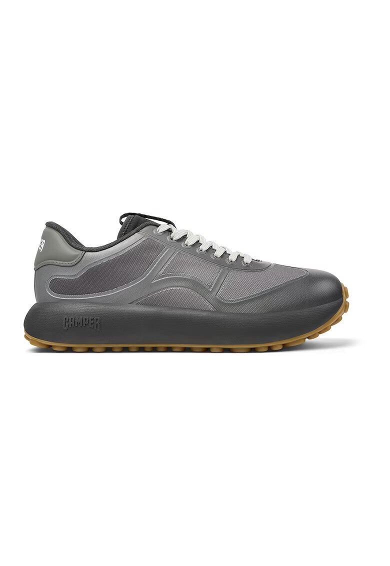 Camper Pantofi sport cu insertii din material textil - Gri cenusiu