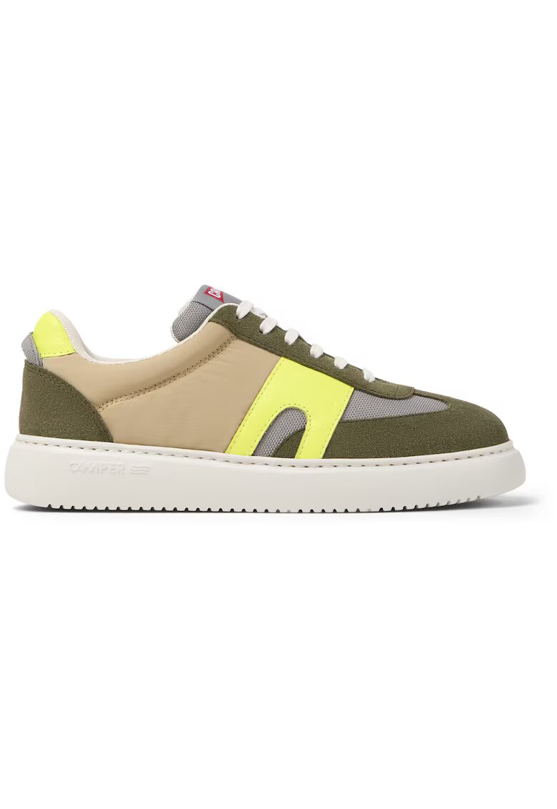 Camper Pantofi sport cu insertii din piele intoarsa Runner K21 - Verde/Gri