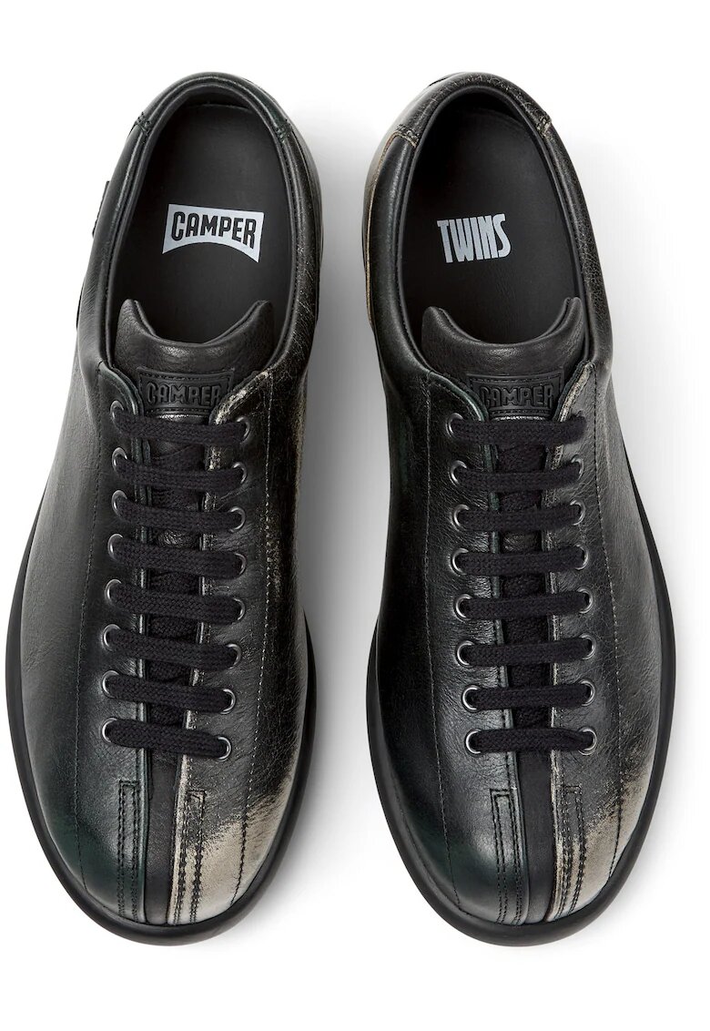 Camper Pantofi sport de piele cu aspect deteriorat Pelotas Ariel - Negru/Gri