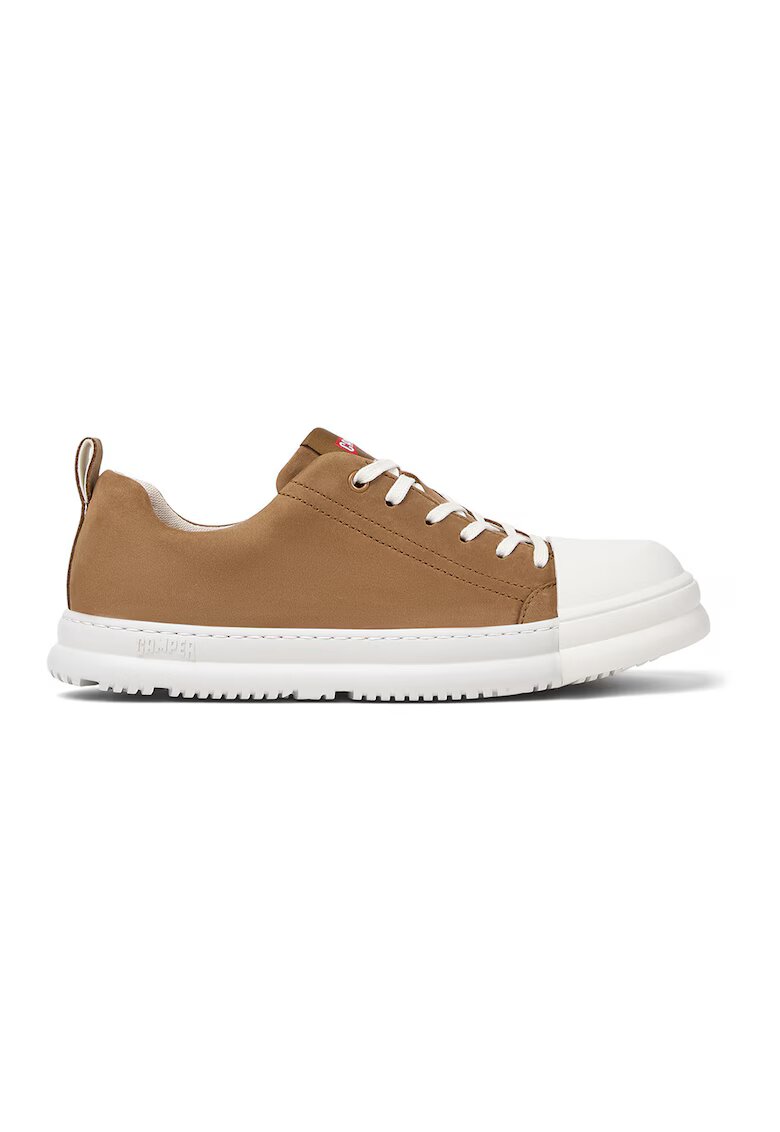 Camper Pantofi sport de piele cu sireturi - Caramel