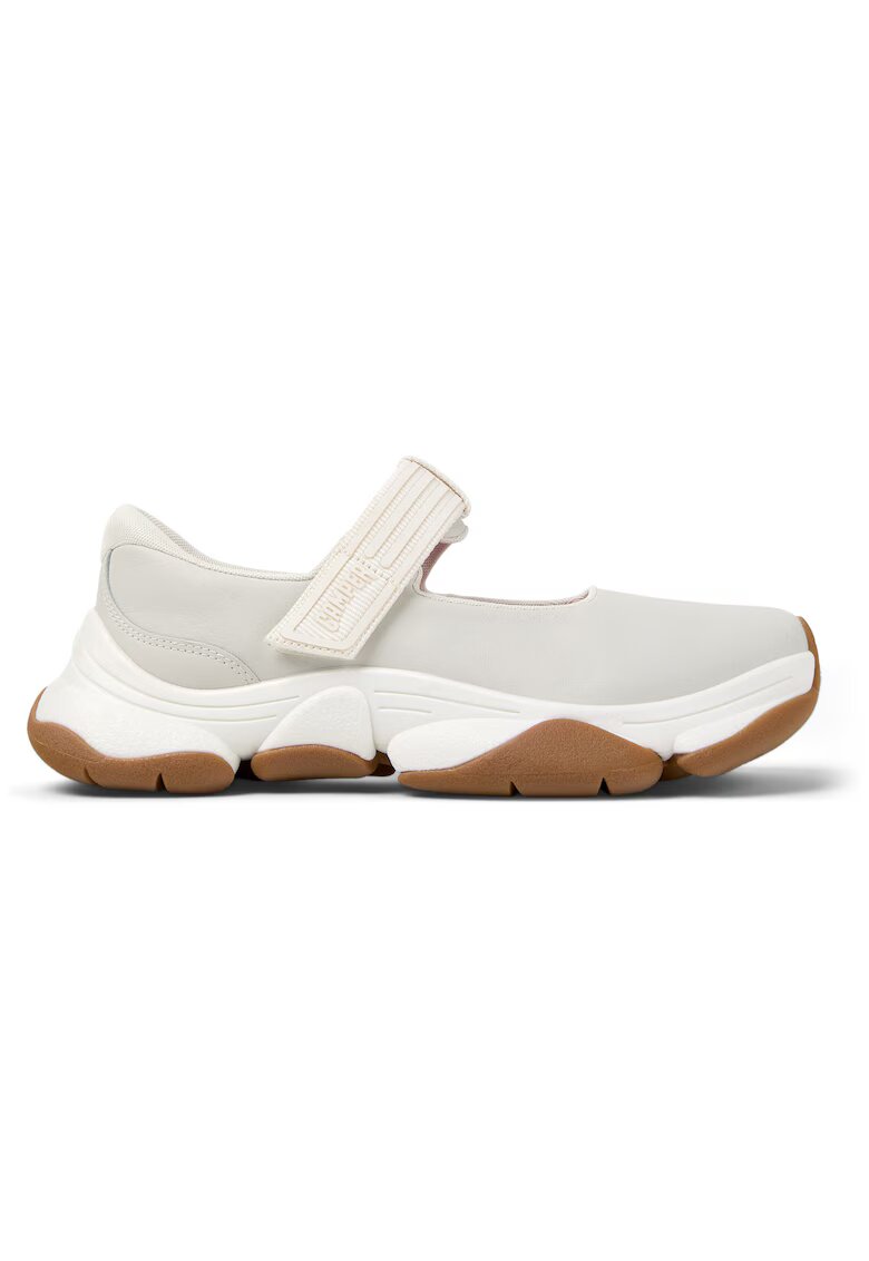 Camper Pantofi sport de piele cu velcro Karst 2 - Alb/Alb murdar