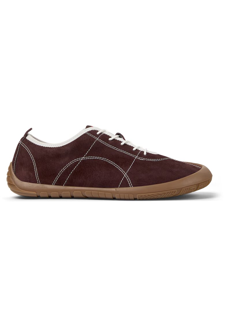 Camper Pantofi sport de piele nabuc - Visiniu