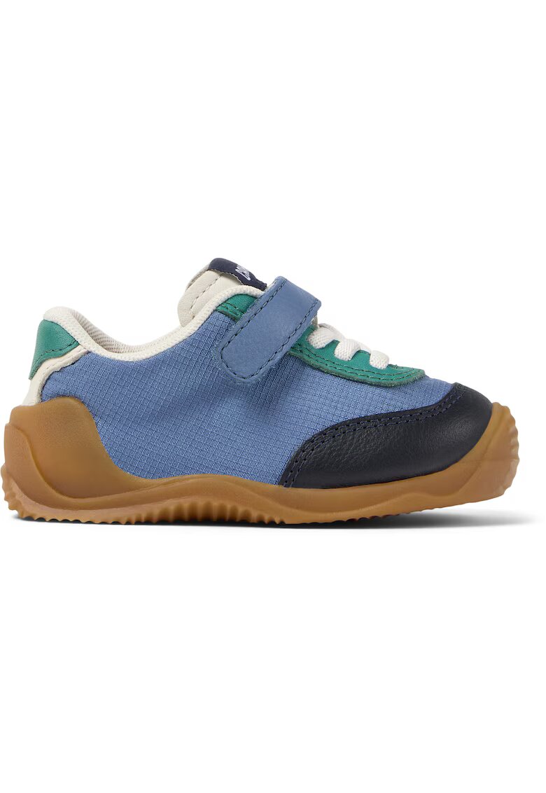Camper Pantofi sport din material textil cu garnituri din piele intoarsa Dadda - Alb/Albastru deschis