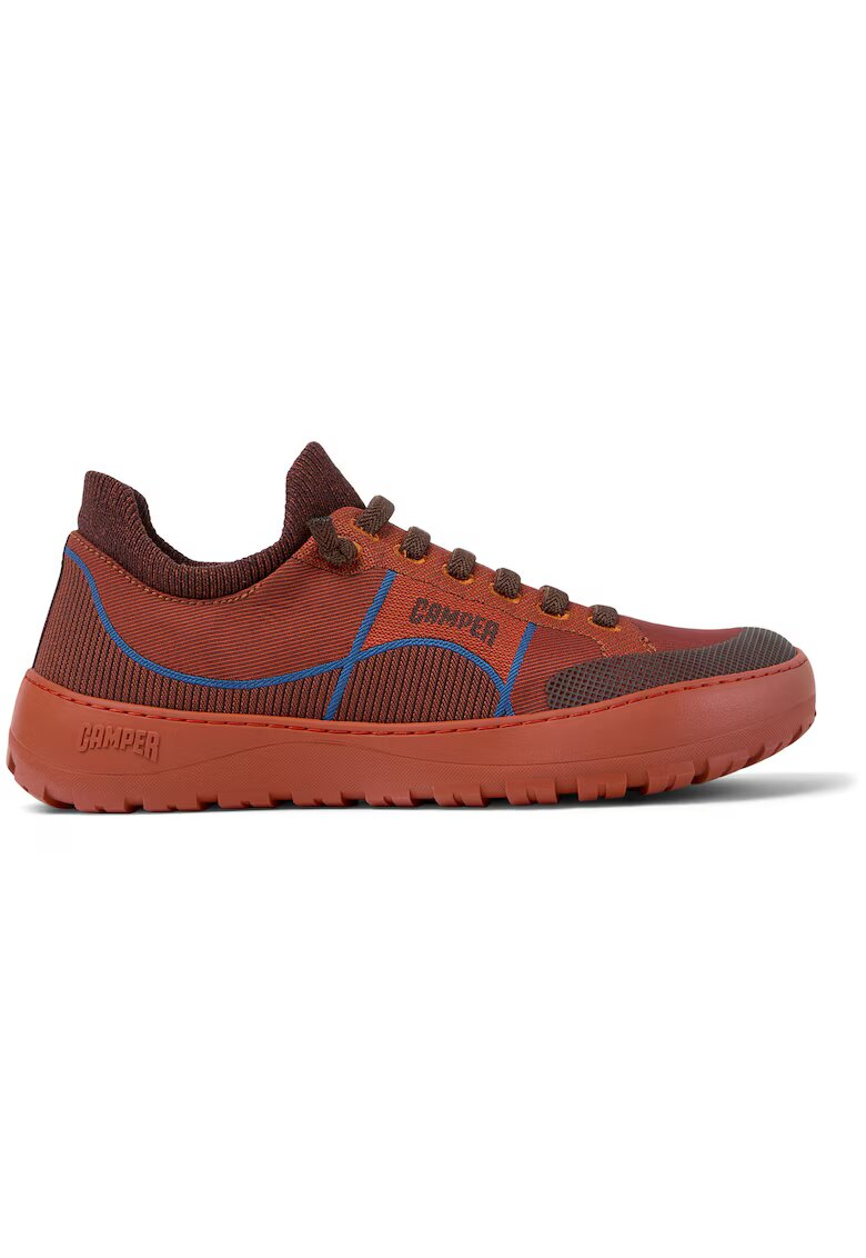 Camper Pantofi sport din material textil Peu Serra - Visiniu/Portocaliu