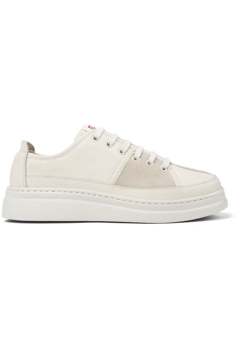 Camper Pantofi sport din piele cu talpa wedge Runner Up Twins - Alb