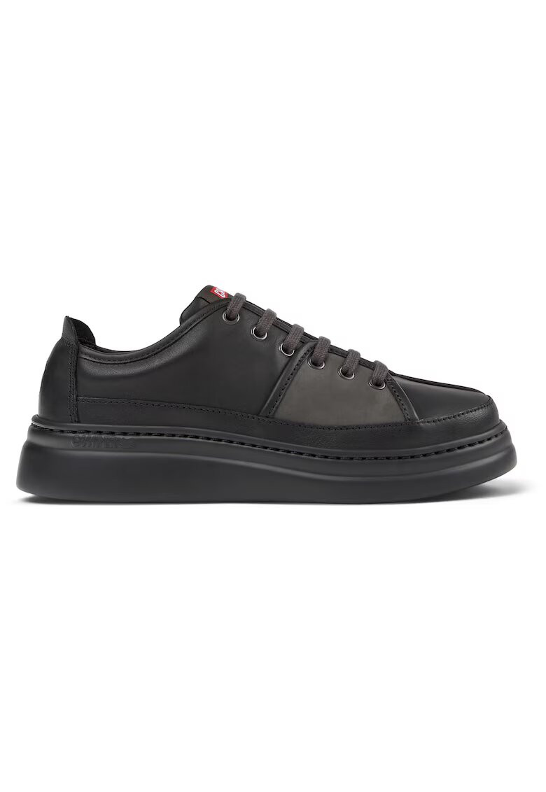 Camper Pantofi sport din piele cu talpa wedge Runner Up Twins - Negru/Gri inchis