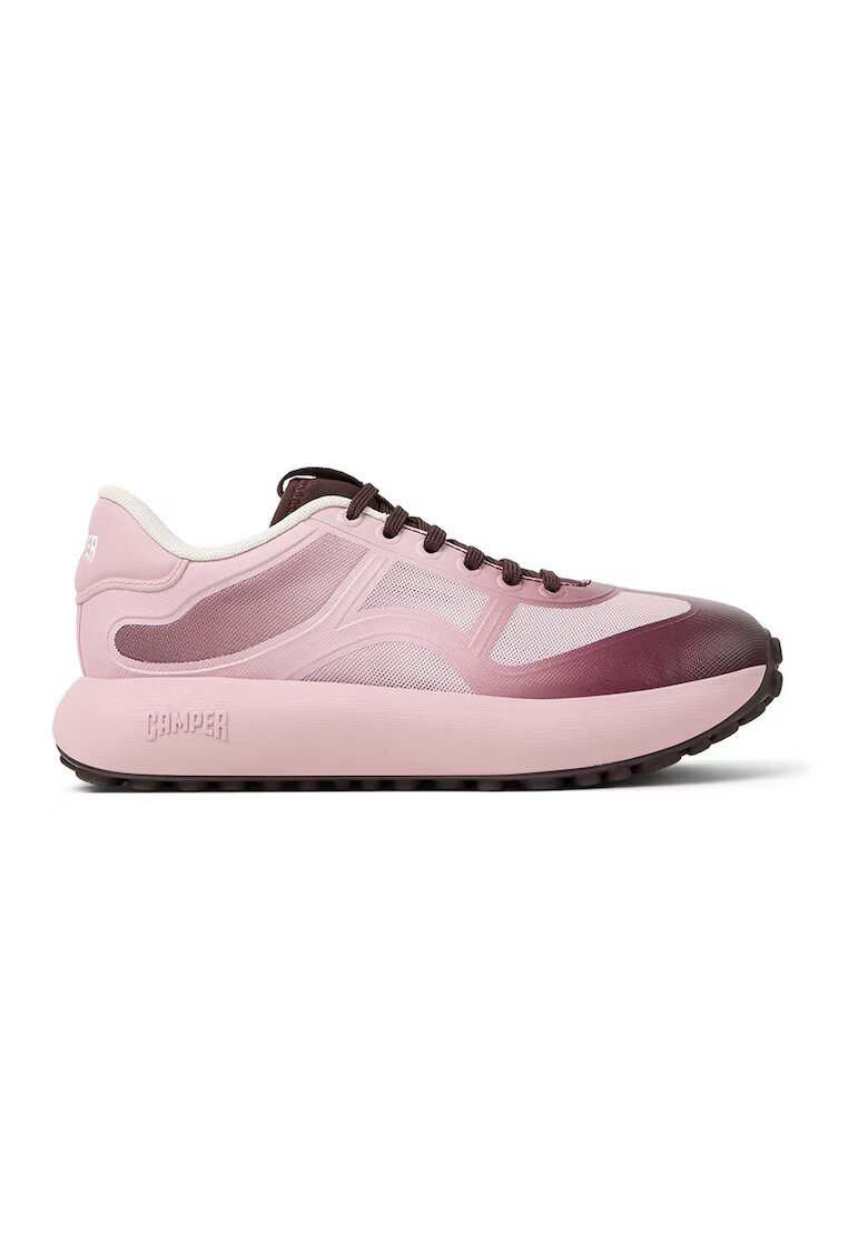 Camper Pantofi sport din plasa cu insertii din material sintetic - Roz deschis/Violet pruna