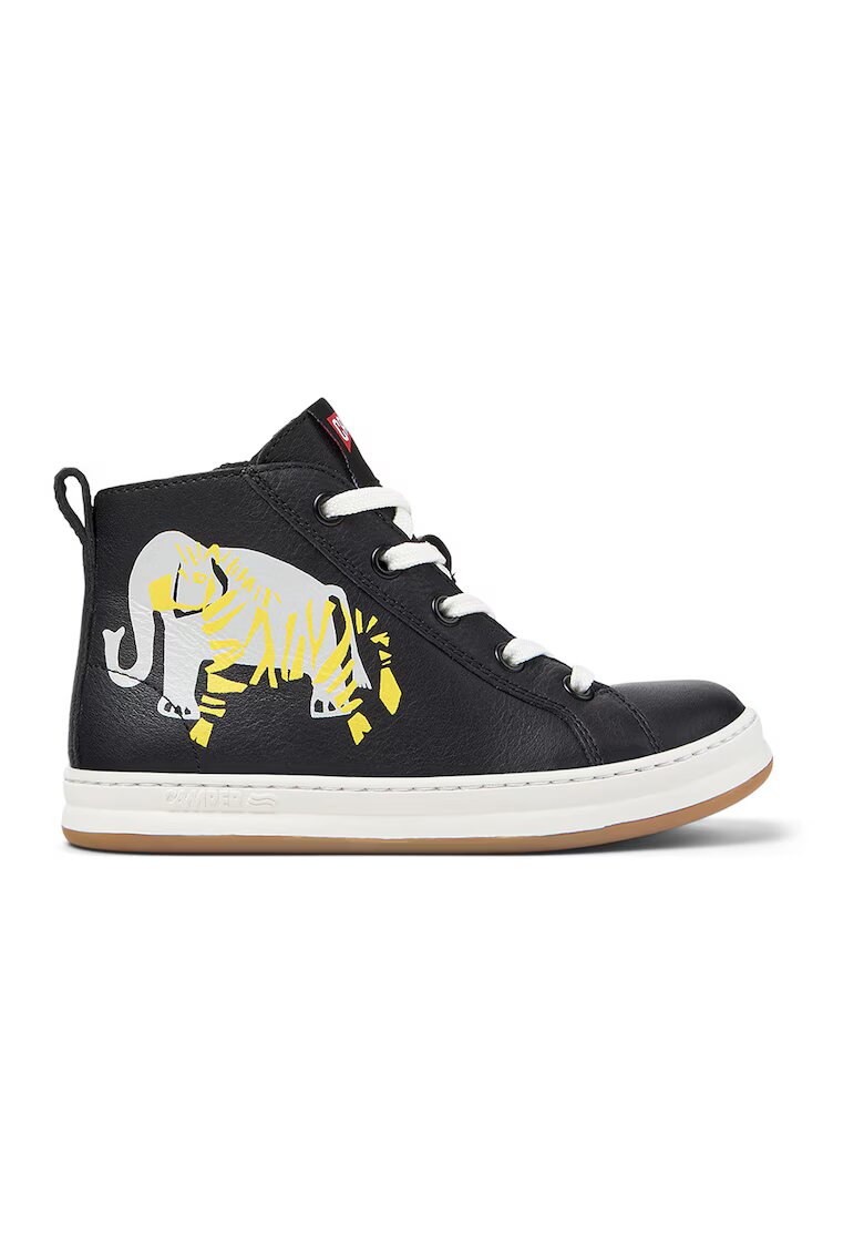 Camper Pantofi sport high-cut cu fermoar - Negru/Galben
