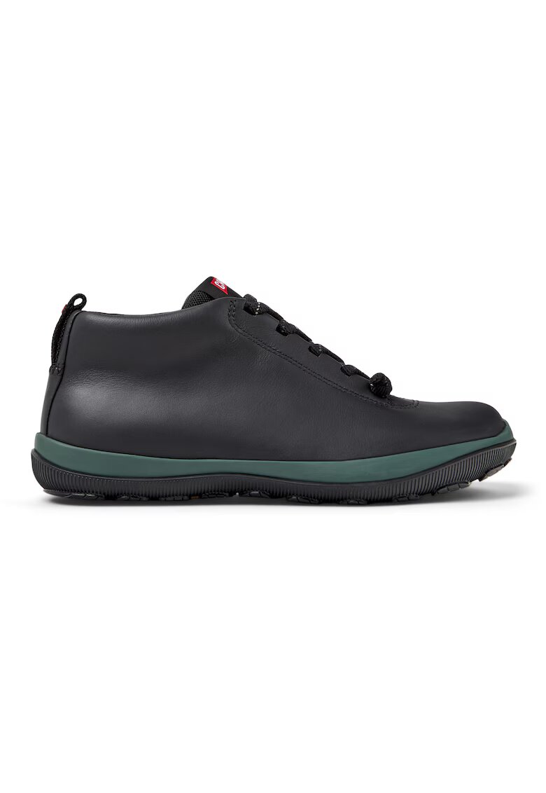 Camper Pantofi sport impermeabili de piele Peu Pista GM 943 - Negru stins/Verde deschis