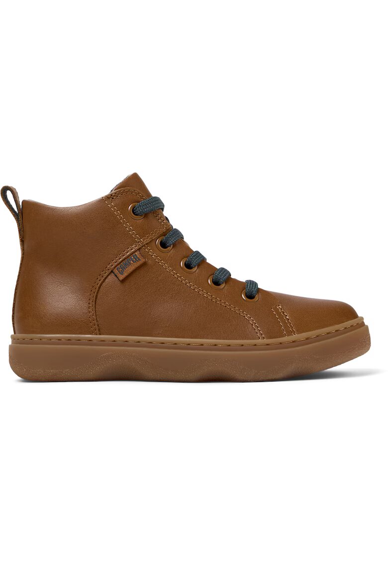 Camper Pantofi sport inalti din piele Kiddo 8519 - Maro scortisoara