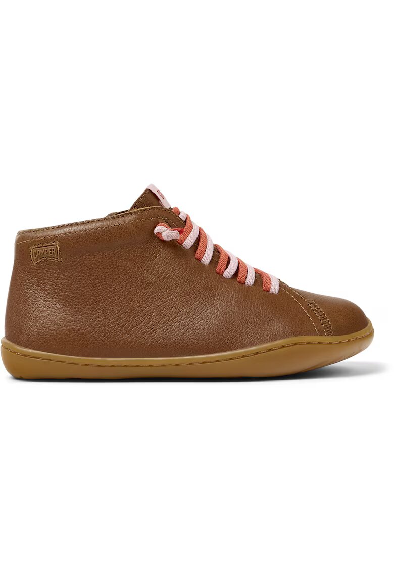 Camper Pantofi sport mid-cut din piele Peu Cami 8497 - Maro scortisoara/Roz pastel