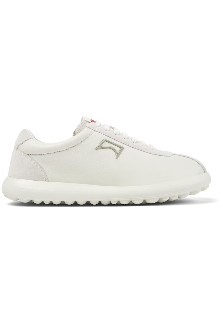 Camper Pantofi sport Pelotas XLF din piele si piele intoarsa - Alb