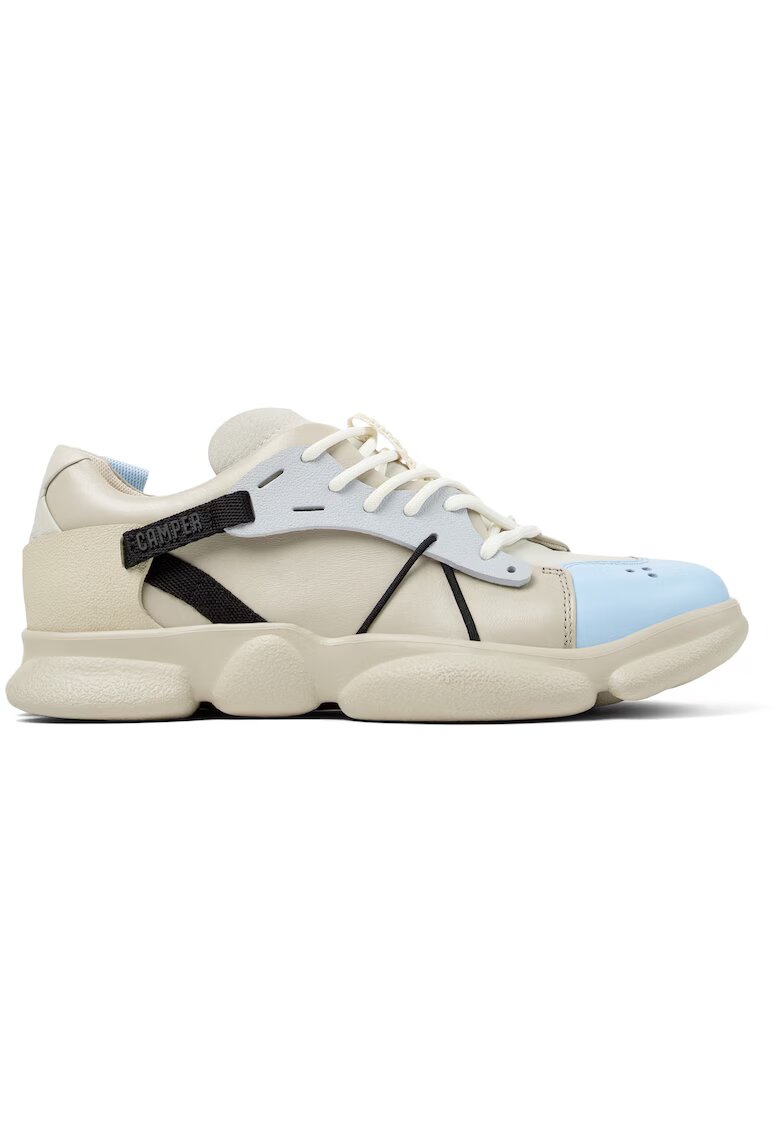 Camper Pantofi sport unisex de piele cu aspect masiv Karst 1165 - Alb/Gri