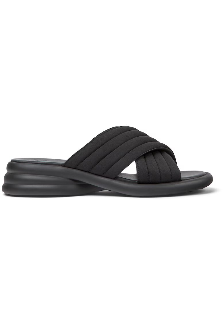 Camper Papuci wedge din material textil Spiro 27483 - Negru