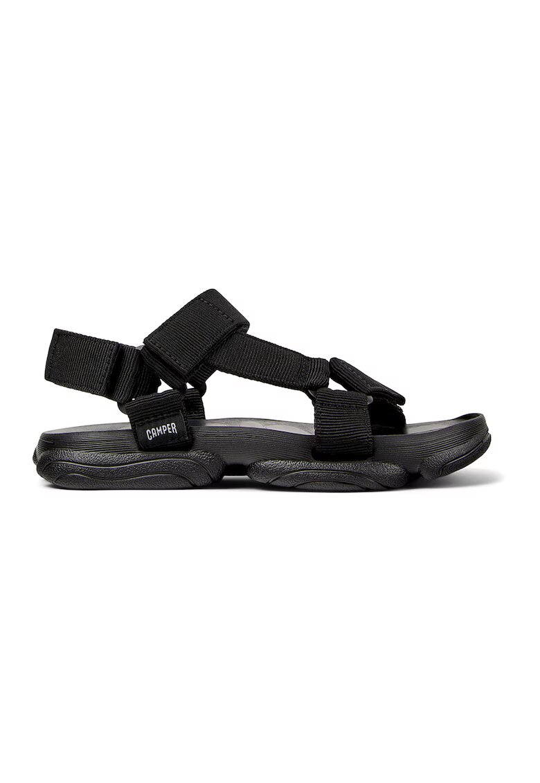 Camper Sandale colorblock cu velcro Karst - Negru