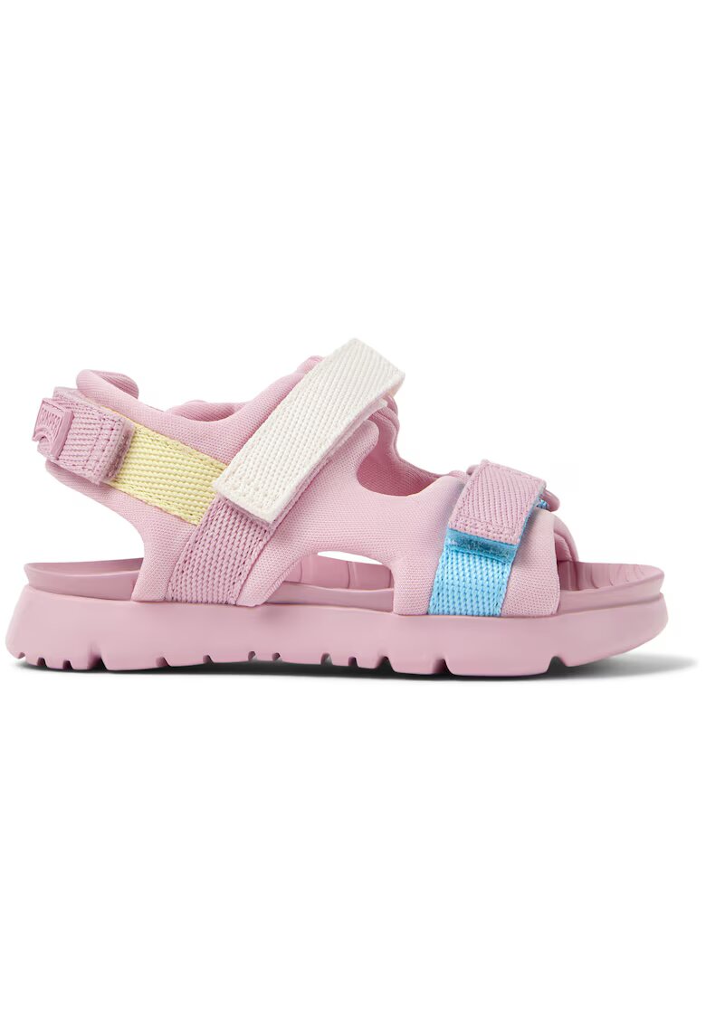 Camper Sandale cu inchidere velcro Oruga - Roz