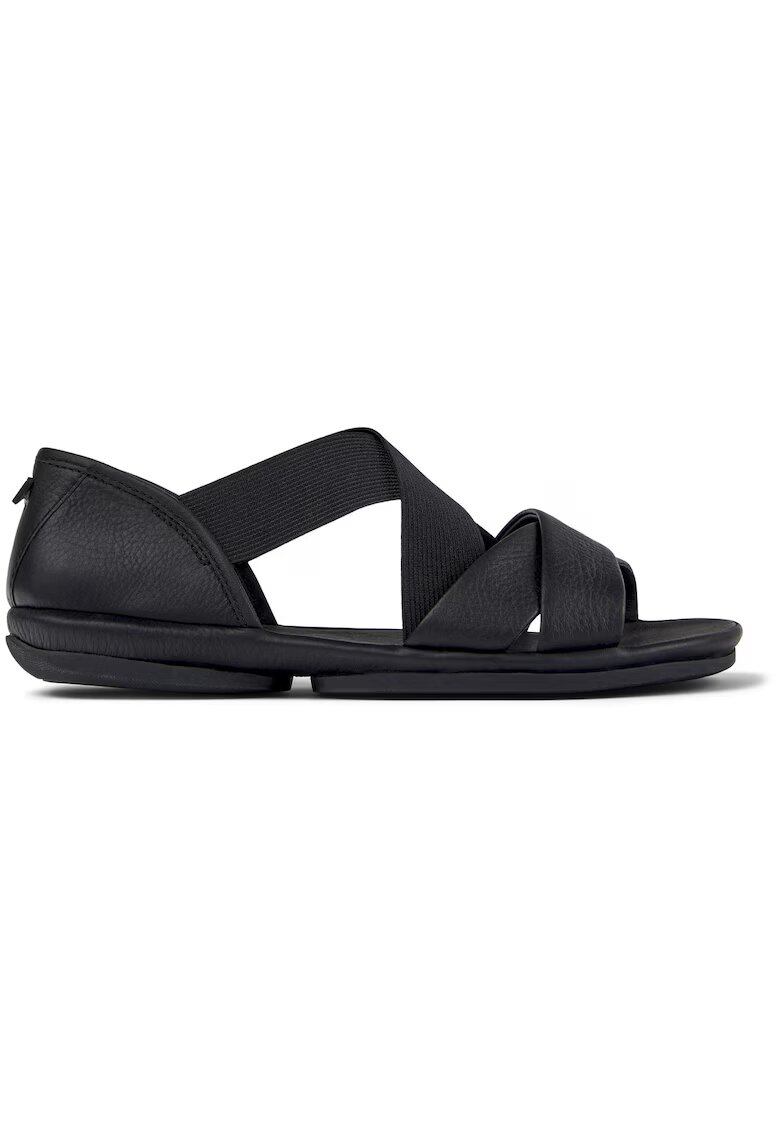 Camper Sandale de piele cu garnituri textile Right Nina 25753 - Negru