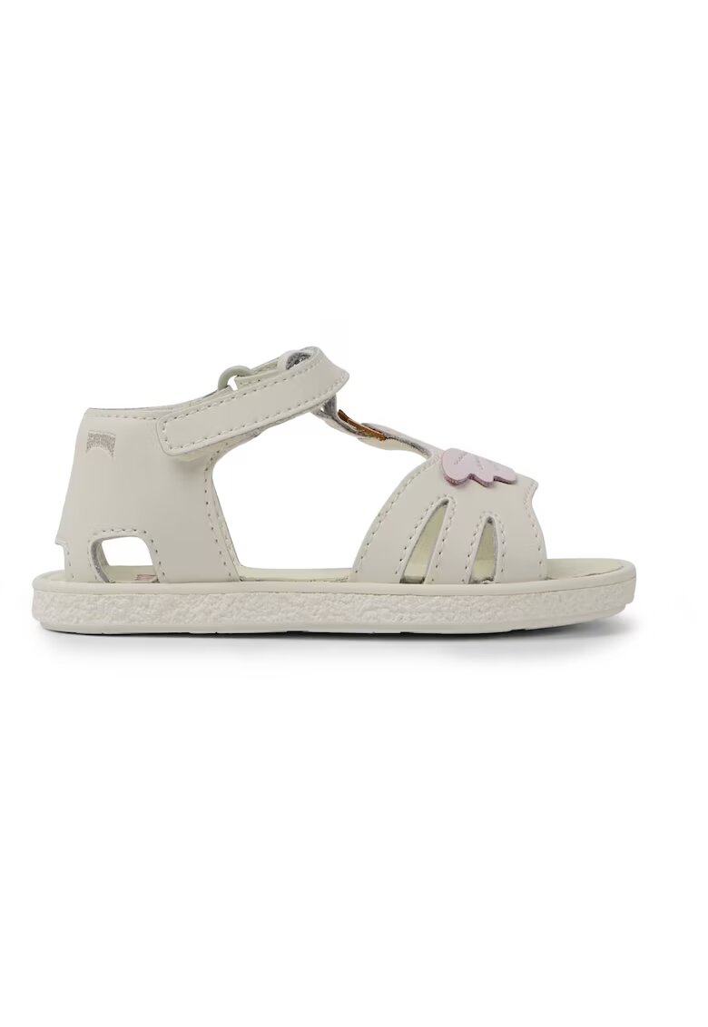 Camper Sandale din piele cu inchidere velcro Miko 711 - Alb