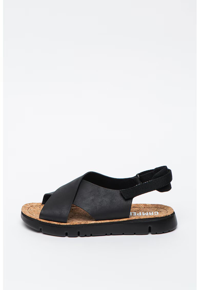 Camper Sandale din piele cu inchidere velcro Oruga