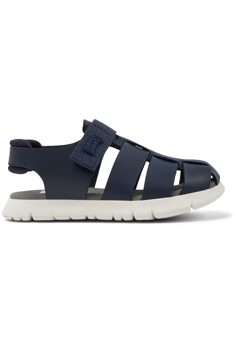 Camper Sandale fisherman de piele cu velcro - Bleumarin
