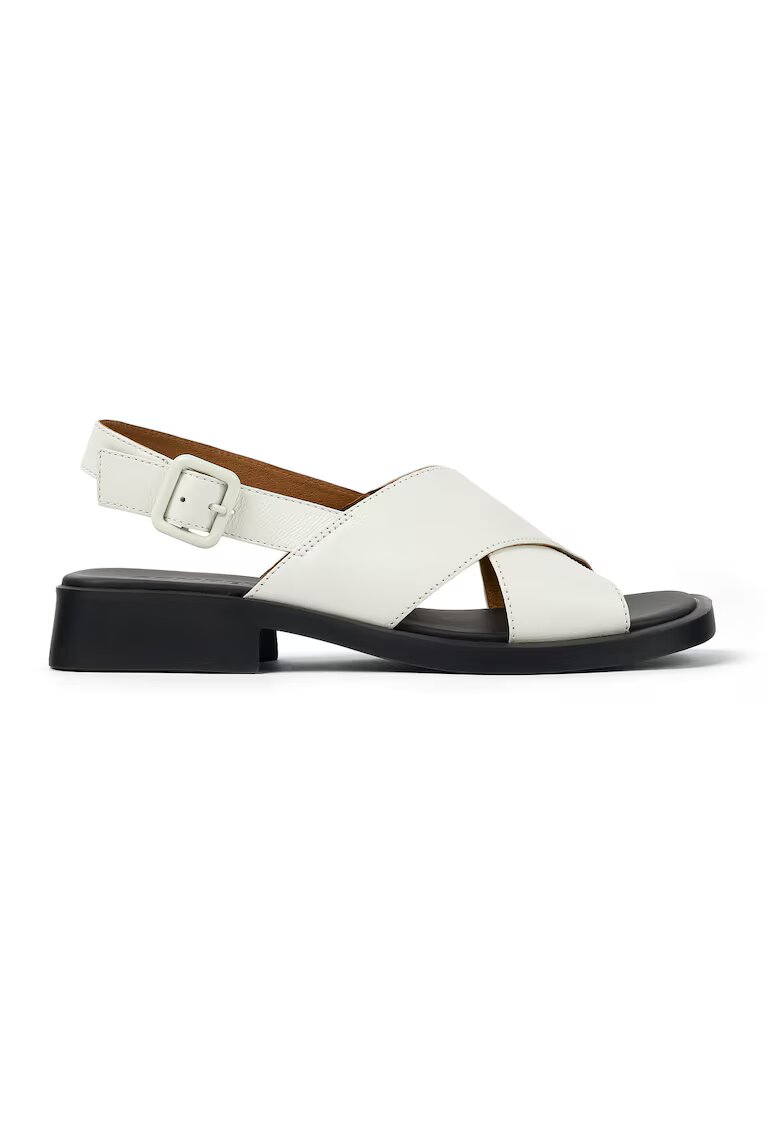 Camper Sandale slingback de piele Dana - Alb optic
