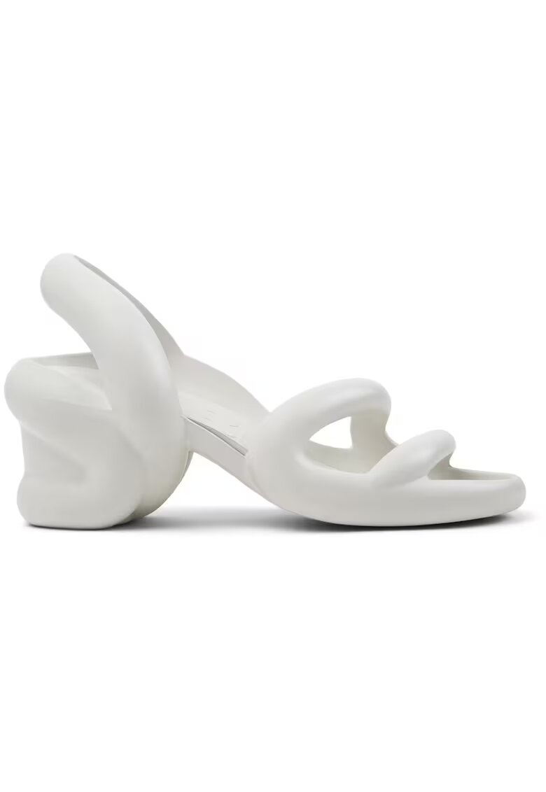 Camper Sandale slingback unisex cu toc masiv Kobarah - Alb optic