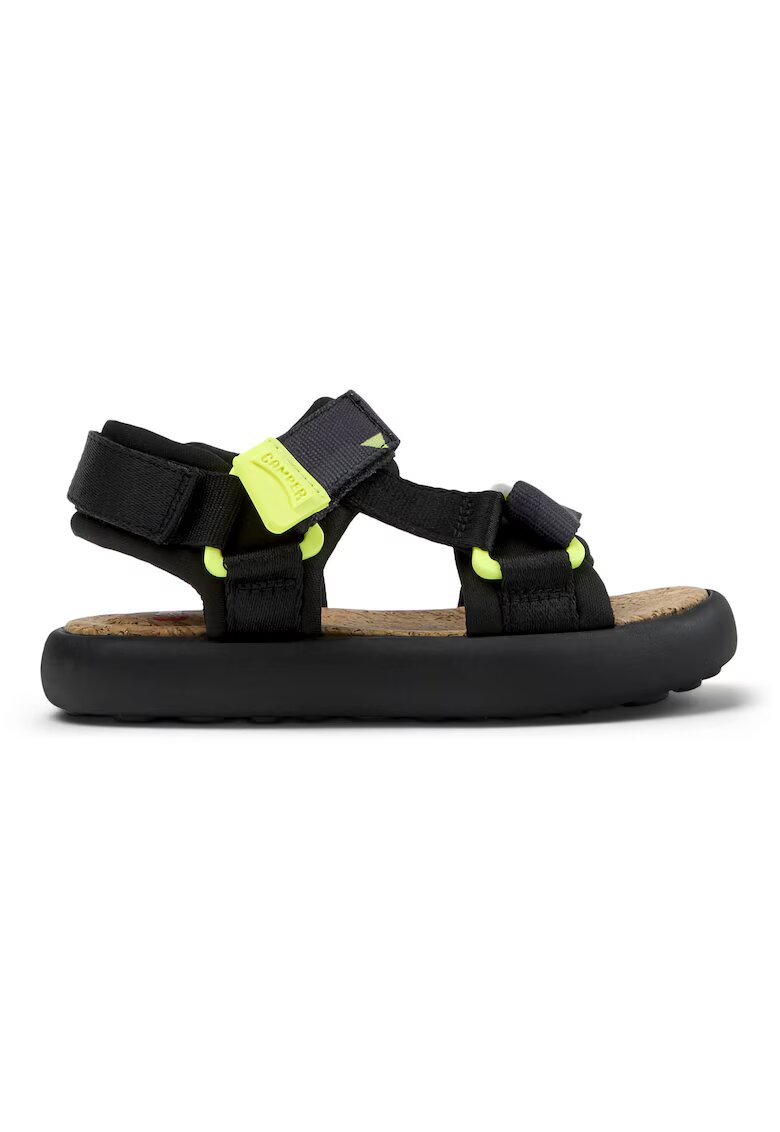 Camper Sandale uni cu velcro - Negru
