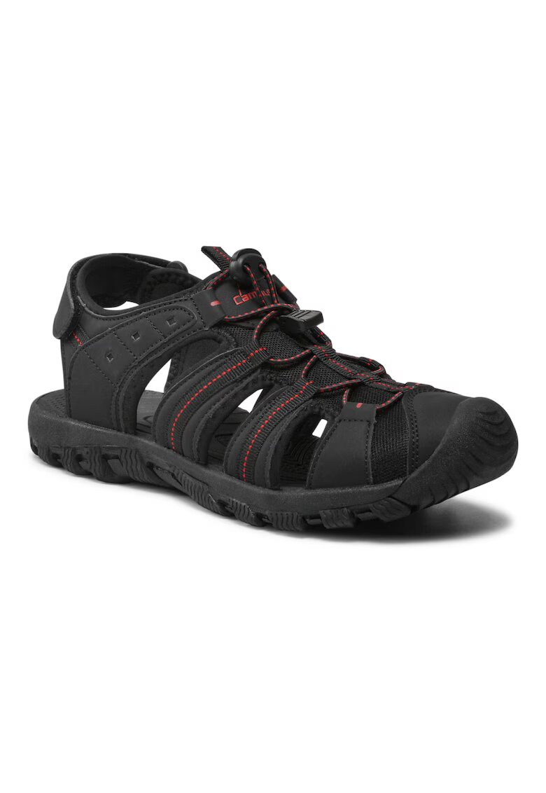Campus Sandale barbati 300476147 - Piele ecologica/Textil - Negru - Negru