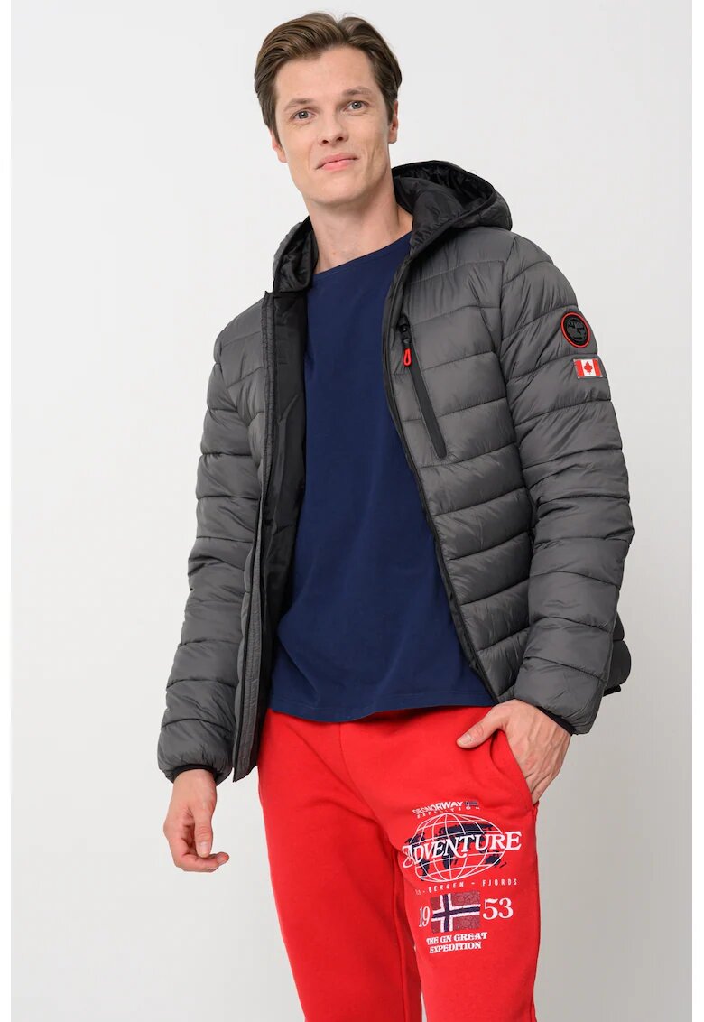 Canadian Peak Jacheta cu gluga si model uni Alareak - Gri inchis
