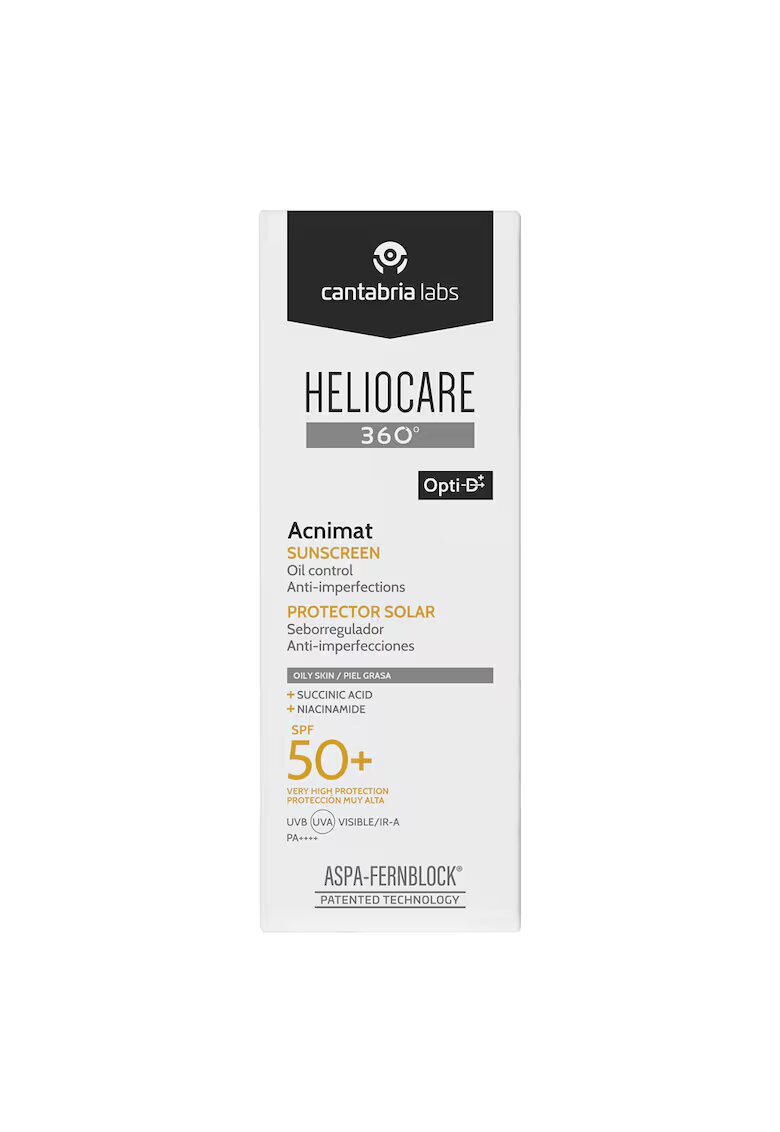 Cantabria Labs Crema pentru protectie solara cu SPF 50+ Heliocare 360 Acnimat 50 ml