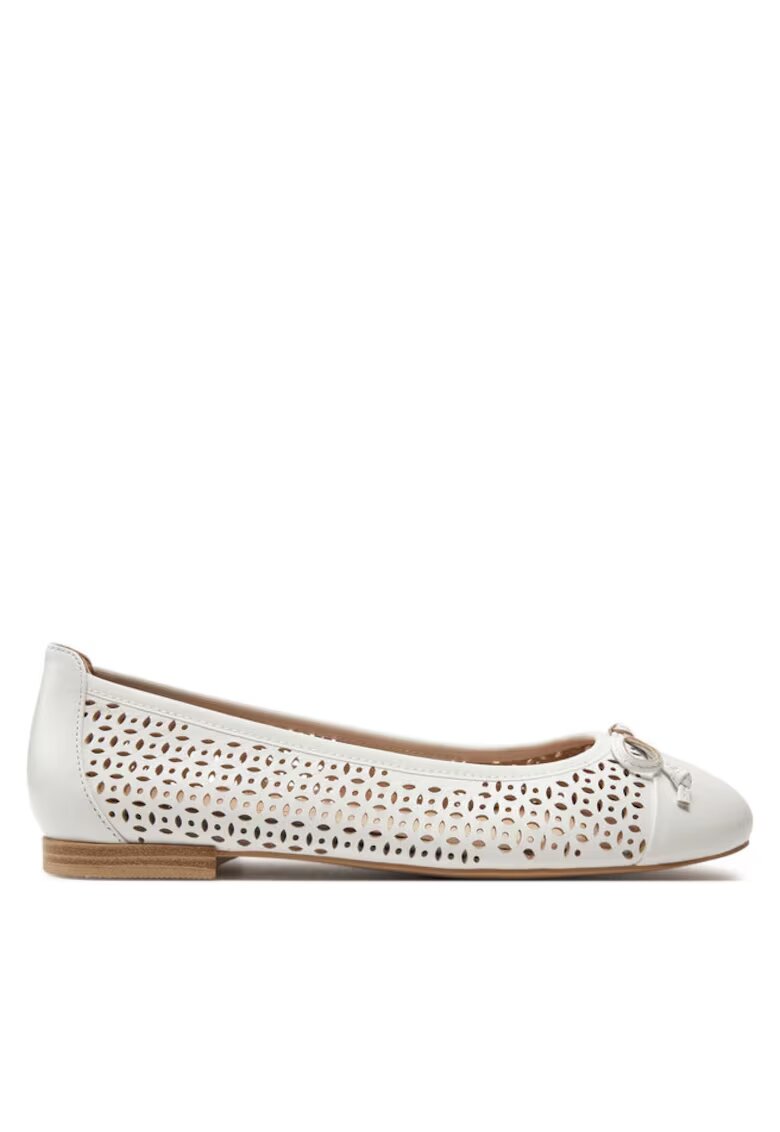 Caprice Balerini 303662059 - Piele naturala - Alb - Alb