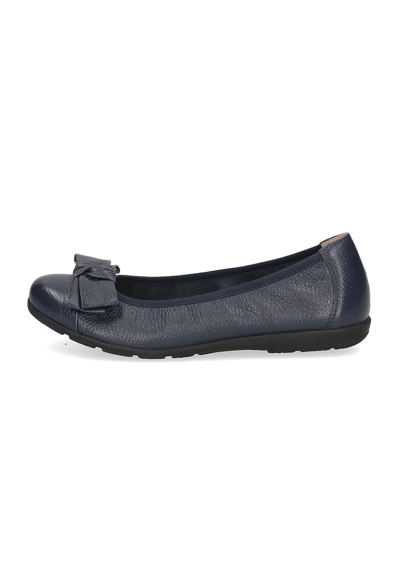 Caprice Balerini de piele cu funda - Bleumarin