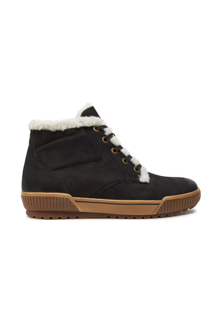 Caprice Botine 9-26206-43 Negru - Piele nabuc - Negru