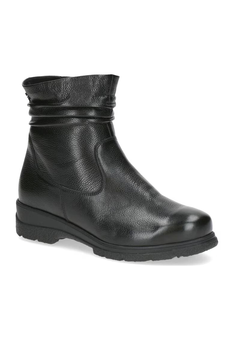 Caprice Botine casual dama - piele naturala - negru