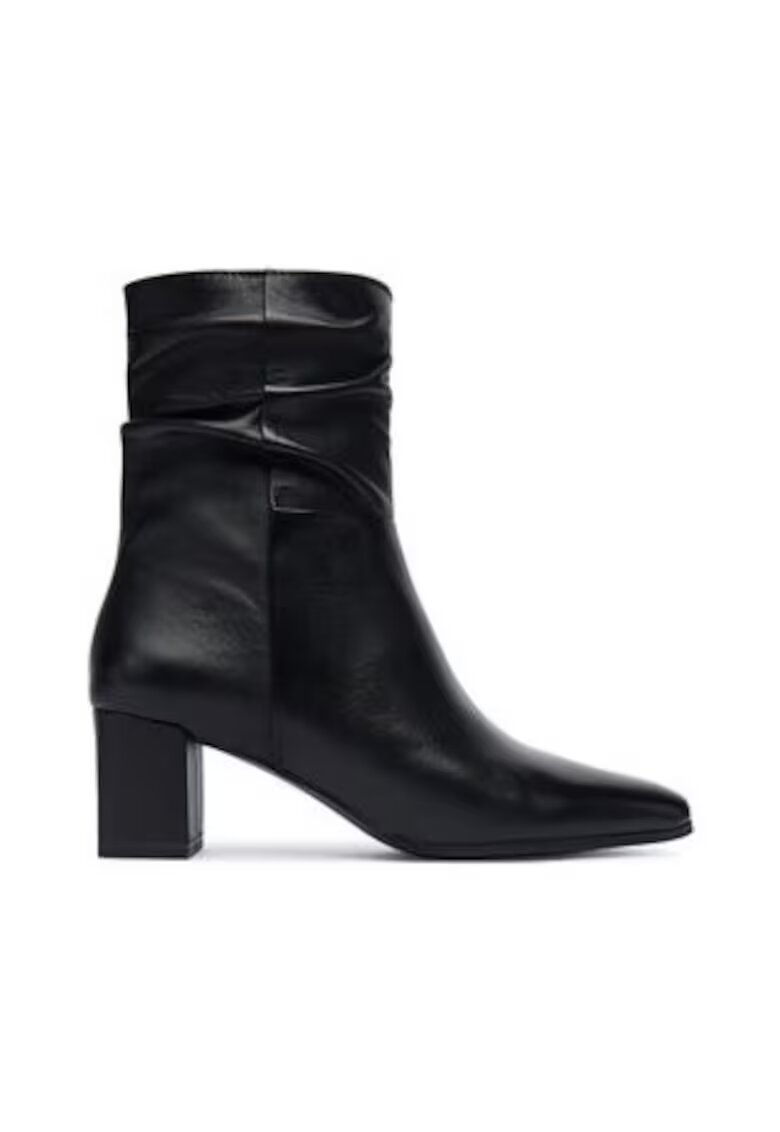 Caprice Botine dama pana la glezna - 305256782 - piele naturala - negru