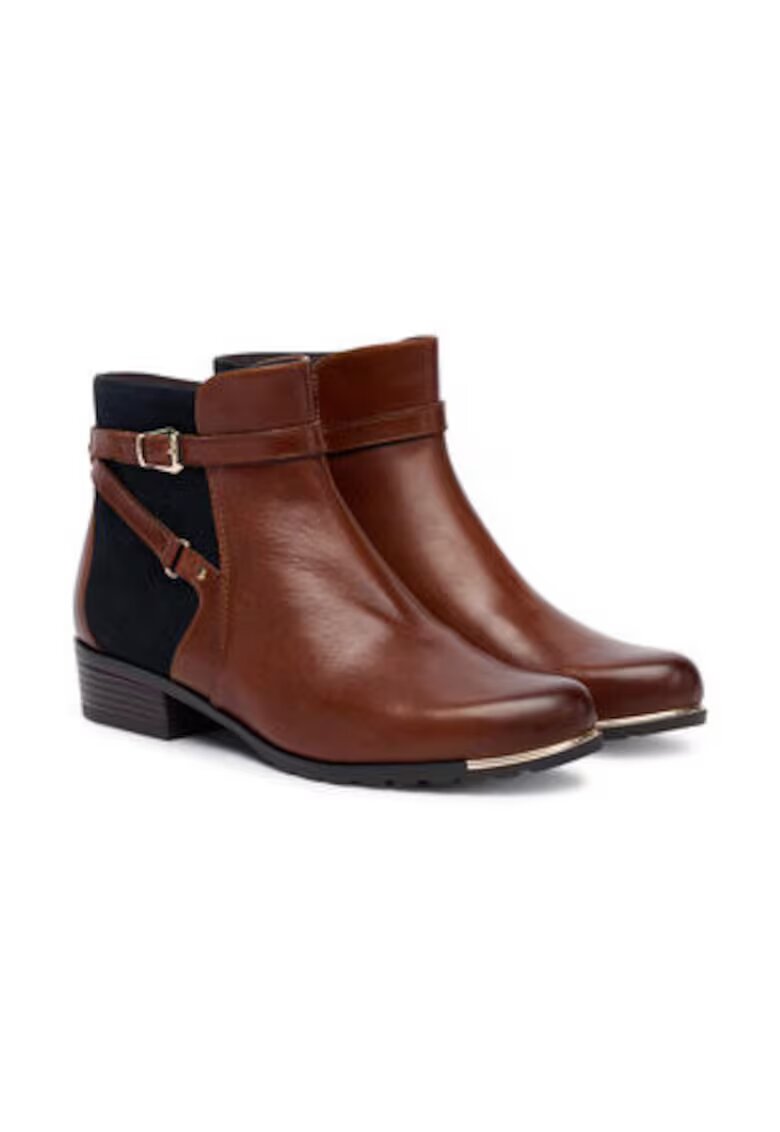 Caprice Botine dama piele naturala - Negru/Maro