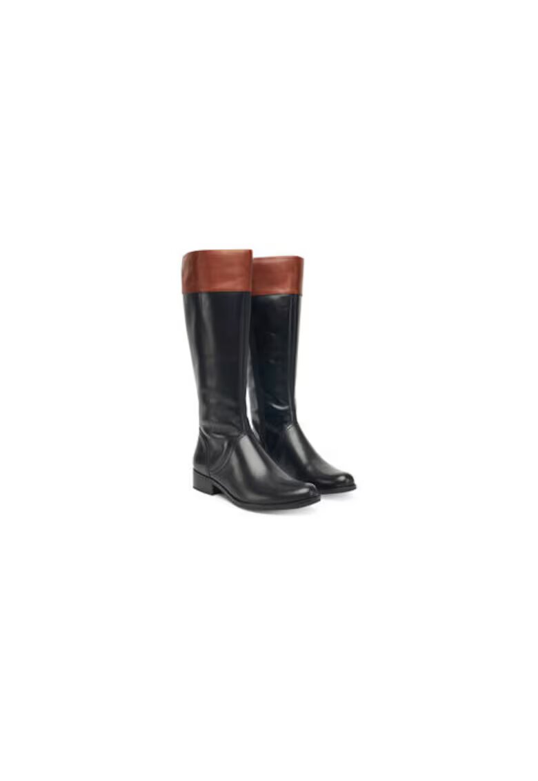 Caprice Cizme de calarie dama - piele naturala - negru maro