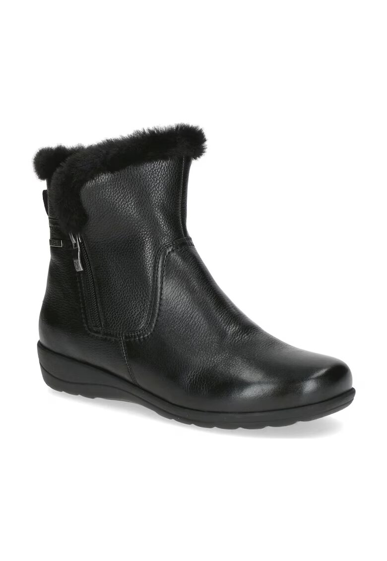 Caprice Ghete dama - casual - textil/piele naturala - negru