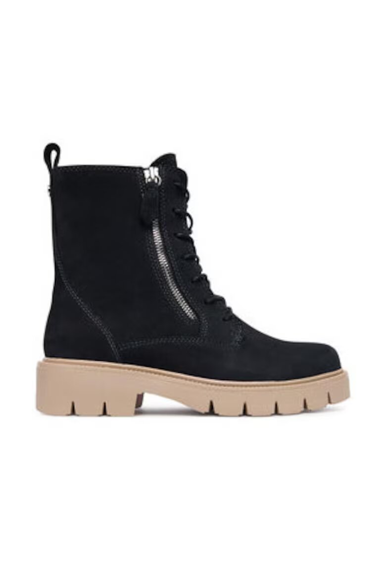 Caprice Ghete dama pana la glezna - 305257390 - piele naturala - negru