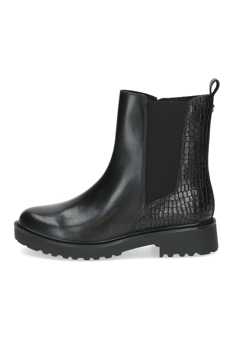 Caprice Ghete de piele cu segment textil - Negru