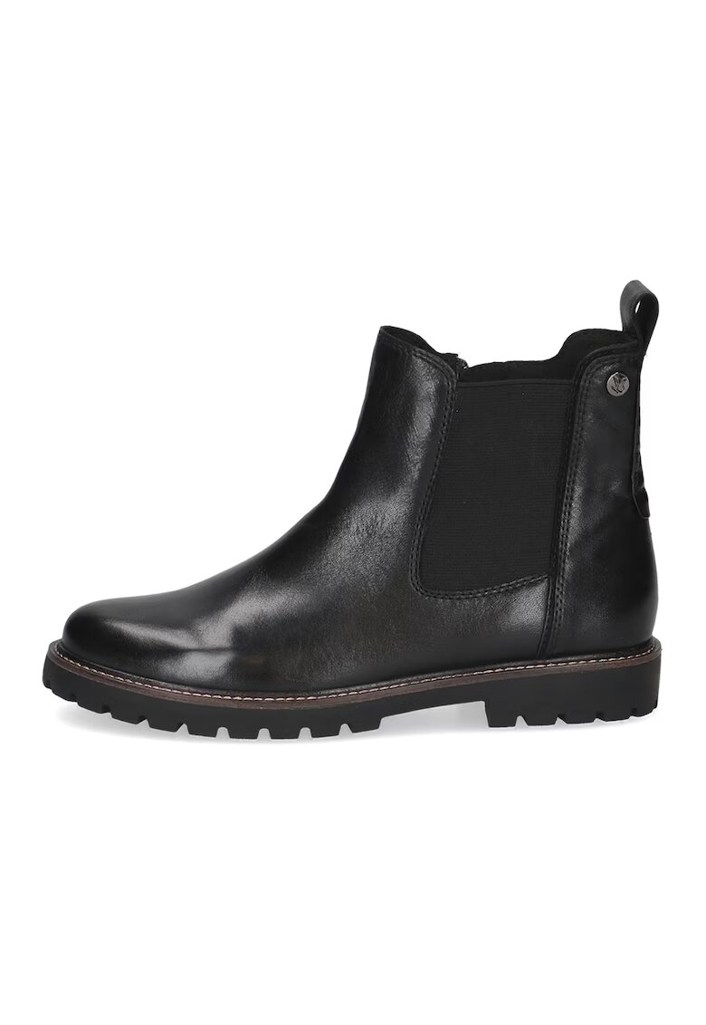 Caprice Ghete din piele cu model crocodil si segment din material textil - Negru