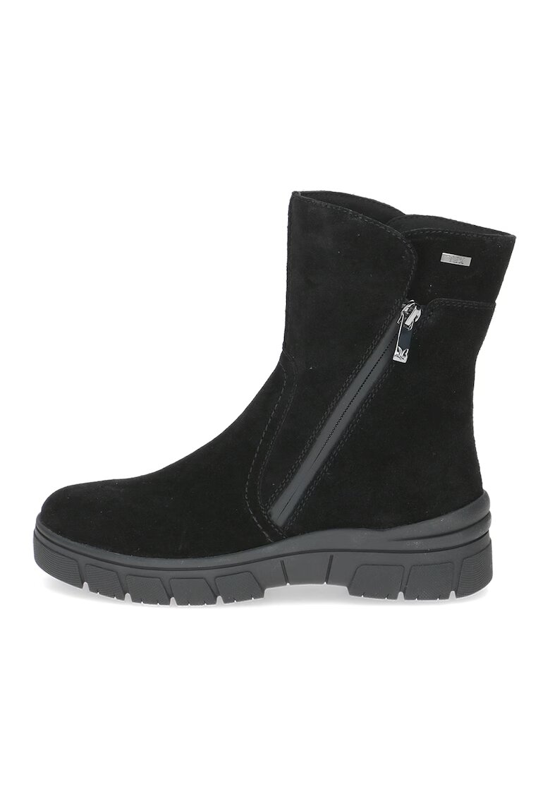 Caprice Ghete din piele - Negru