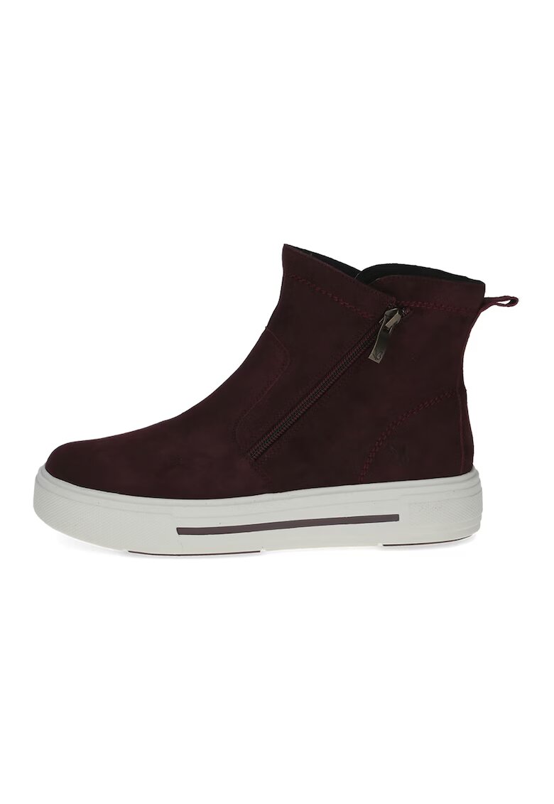 Caprice Ghete flatform din piele intoarsa - Maro inchis
