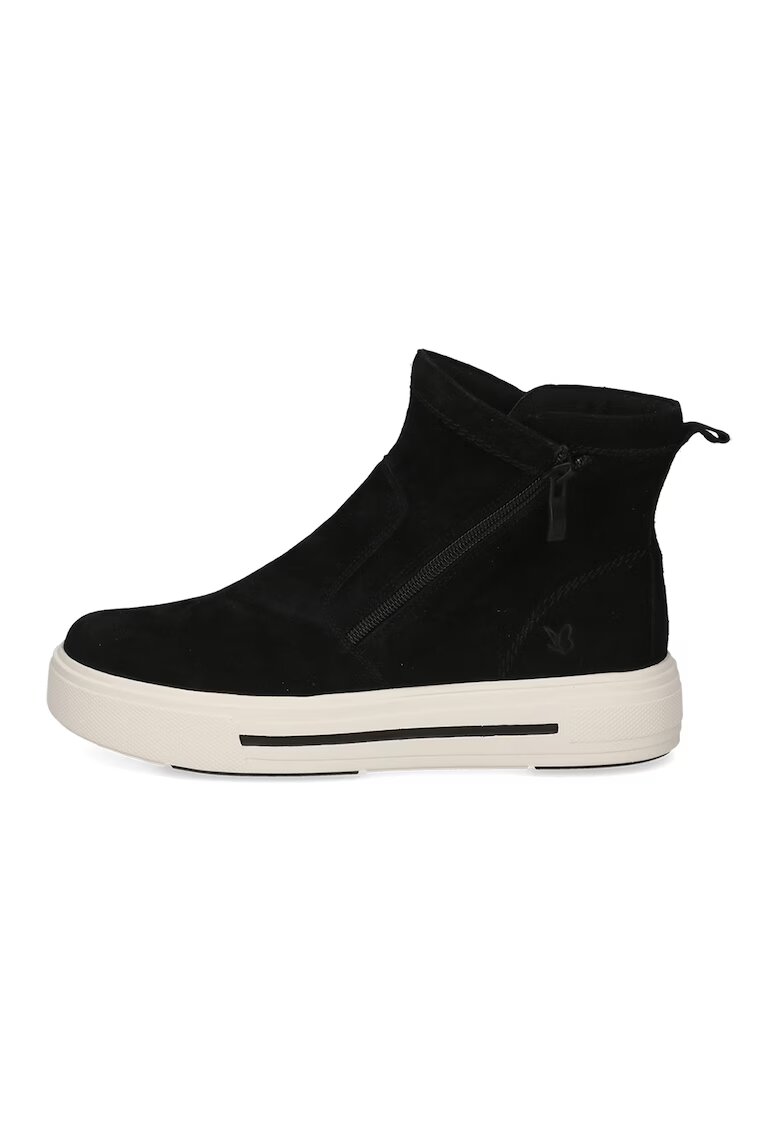 Caprice Ghete flatform din piele intoarsa - Negru