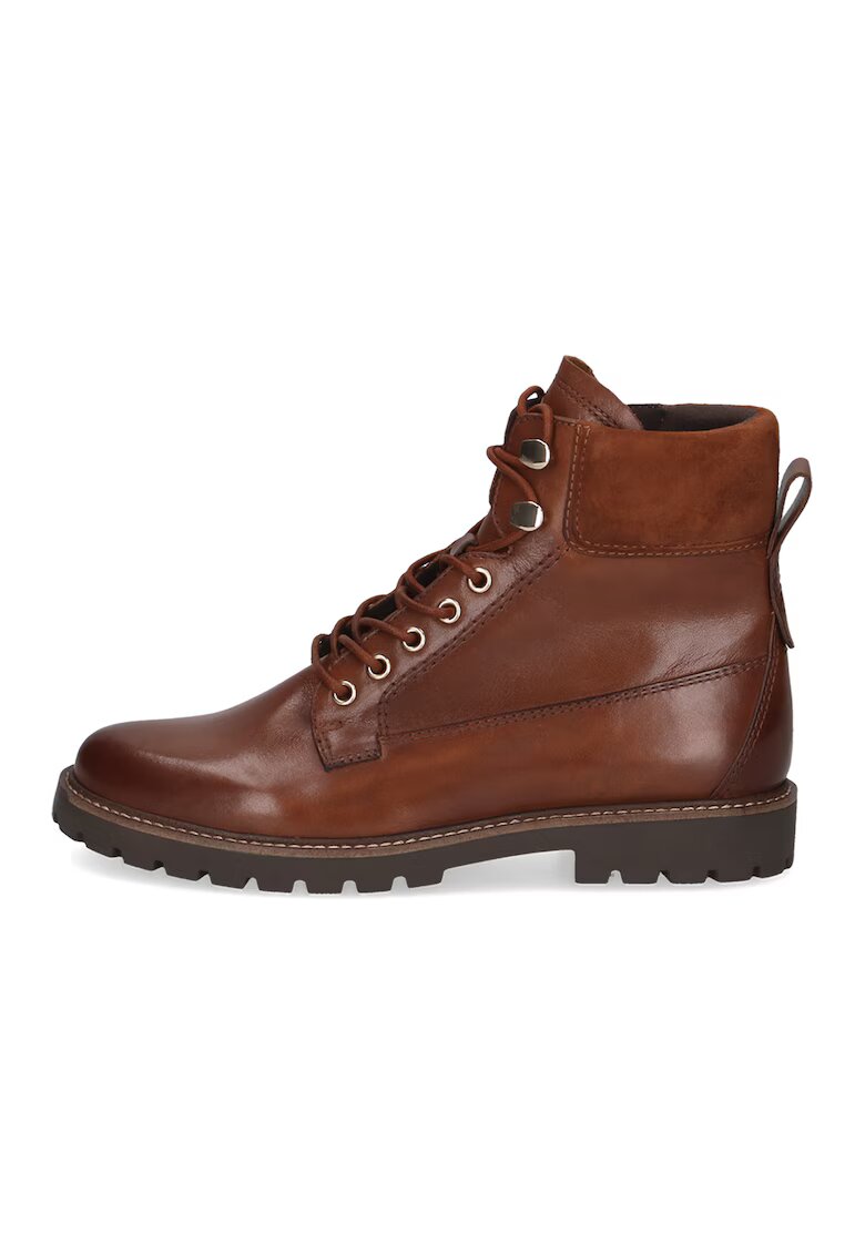 Caprice Ghete flatform din piele - Maro scortisoara
