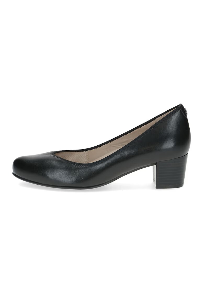 Caprice Pantofi de piele cu toc masiv - Negru