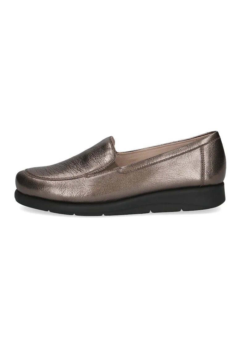 Caprice Pantofi loafer de piele cu talpa wedge si aspect texturat